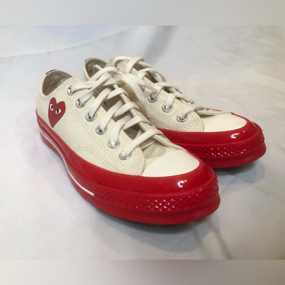 Women’s Converse x Comme De Garçons CTAS Low Top Sneaker - Size 5.5 - No Box - Picture 7 of 12